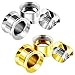 Produktbild KJM FASHION 4 STK Stahl Innengewinde 12 mm 1/2 Inch Fleischtunnel Tunnel Ear Plug Ohren Stecker Dehnstab Ringe Eyelet Piercing Schmuck 3935