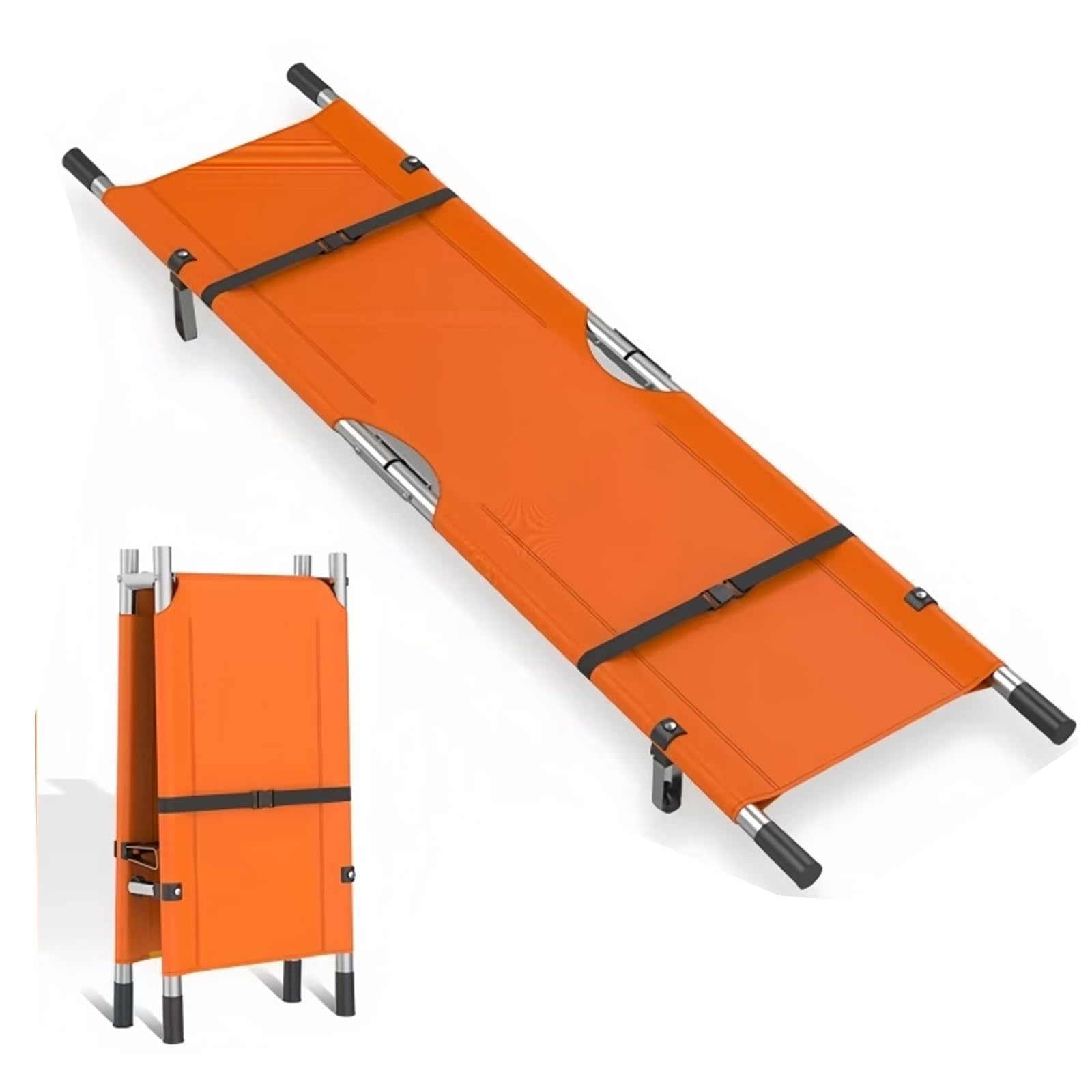 SWENEEN Lightweight Rescue Stretcher,Folding Stretcher,First Aid Equipment,With 2 Wheels,For Patient Transportation In Ambulances,Hospitals And Fire Departments,
