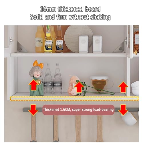 Armario de pared de madera maciza duradero con diseño elegante 7