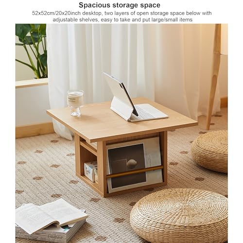 Table basse carrée à 3 niveaux en bois pour salon - 4