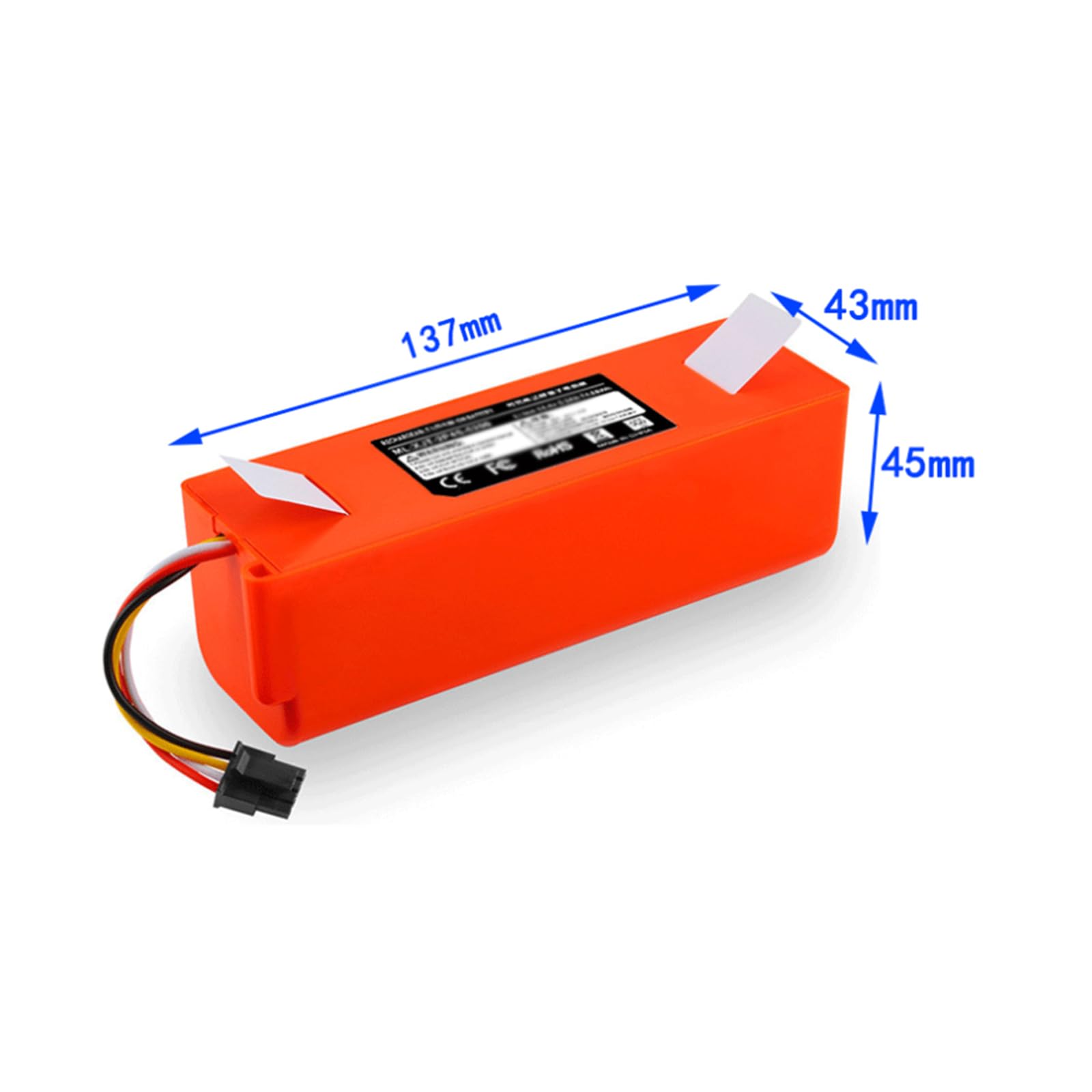14,4 V 6500 mAh Li-ion wymienna bateria bateria robota 14,4 V bateria odkurzacza robota wodoodporna bateria zamiatarki