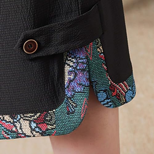 Shorts de lino para niña cómodos estampados con bolsillos 5