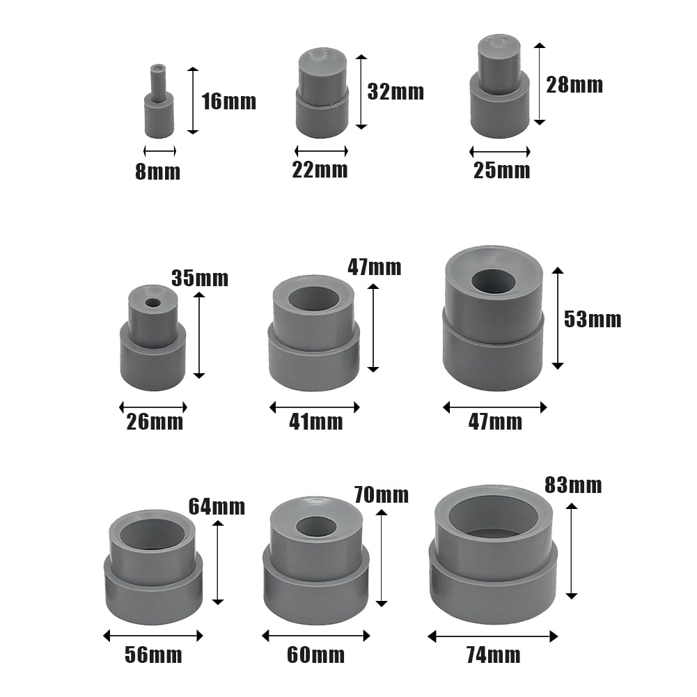 Set di Strumento Riparazione Obiettivo, Kit Strumenti per la Obiettivo della Fotocamera DSLR Anello dell'Obiettivo Accessorio Rimozione Gomma Obiettivi 8-83mm Accessori Universale Apertura 9 Pezzi