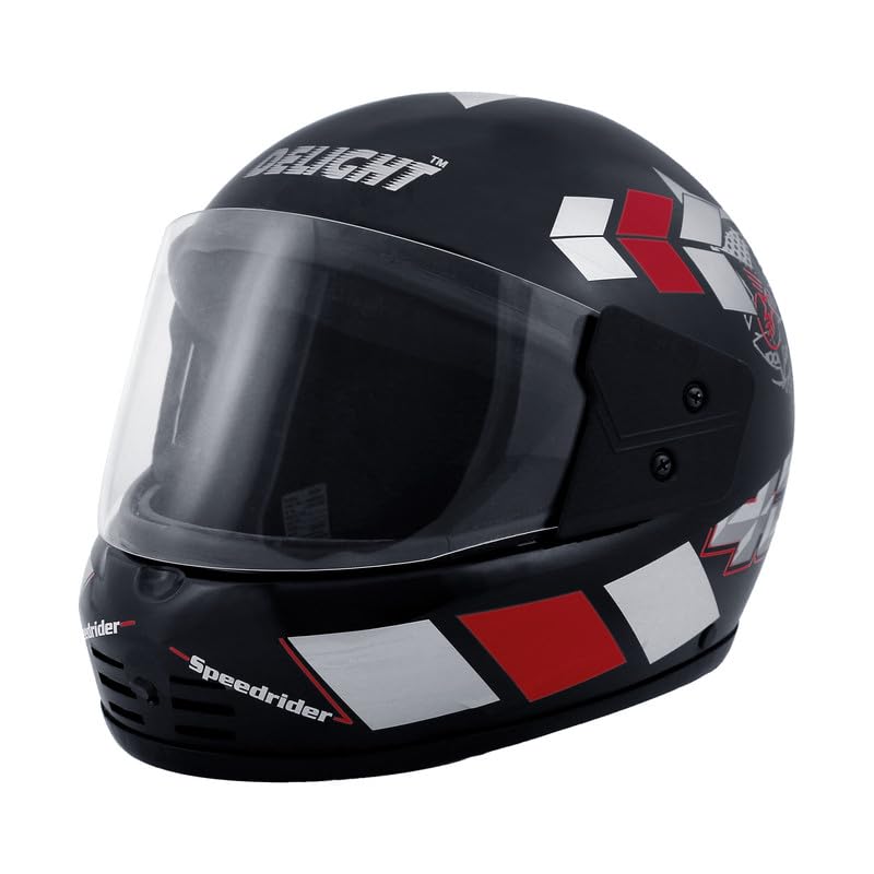 Image of Strong and Durable Stylish Matt Finish Full Face Scooty and Motorbike Helmet | Scratch Resistance and Silicone Glass Protection - RED