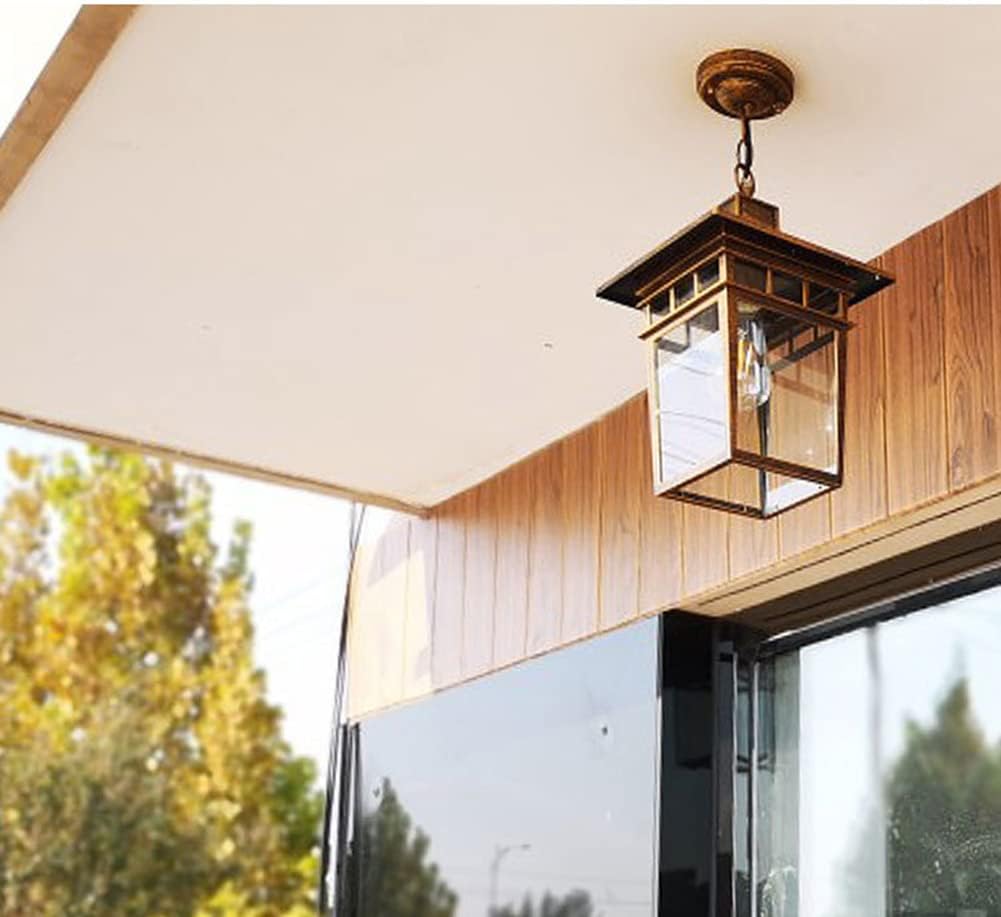 Retro Black Outdoor Pendant Light Waterproof IP44 E27 Height Adjustable Aluminium Glass Dining Room Balcony Decorative Gazebo Outdoor Pendant Light