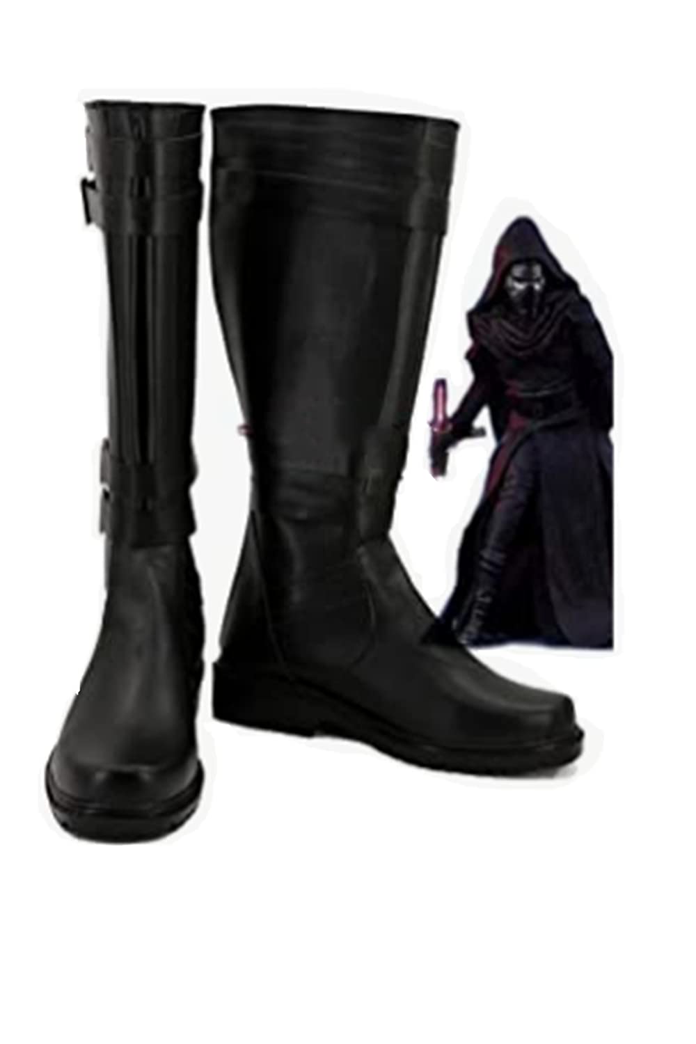 eioanerKylo Ren Shoes Cosplay Costume Accessories Boots Shoe for Adult Men Women Black