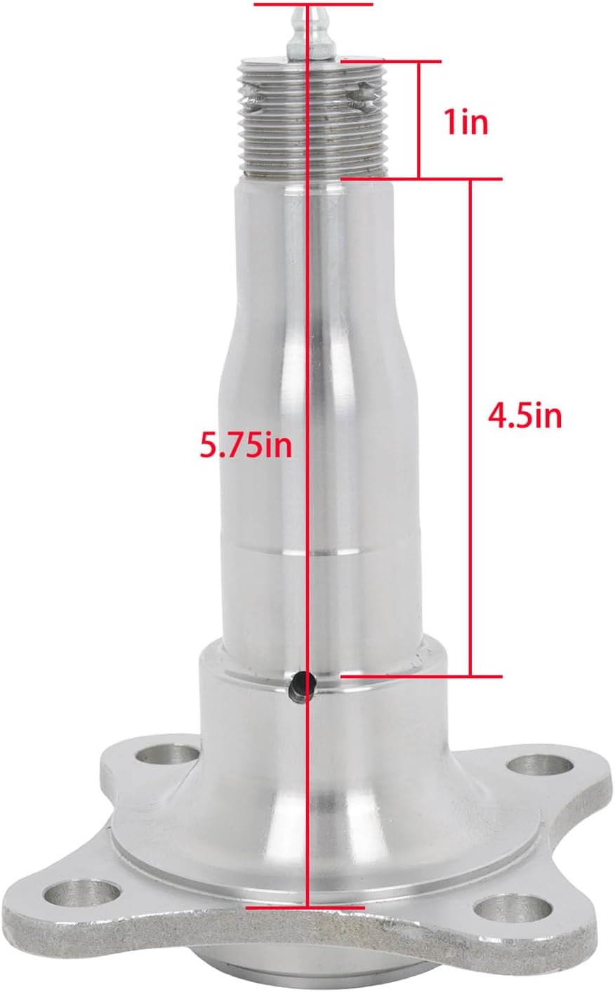 GXYWADY 2 Sets Weld-On Round 84 Spindle with Brake Flange Replacement for 3500 lbs Trailer Axle