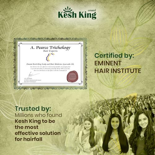 Kesh King Ayurvedic Anti Hairfall Hair Oil|Hair Growth Oil| Reduces Hairfall |21 Natural Ingredients | Grows New Hair With Bhringraja, Amla And Brahmi - 200 + 100ml Extra, 0.3... - Image 6
