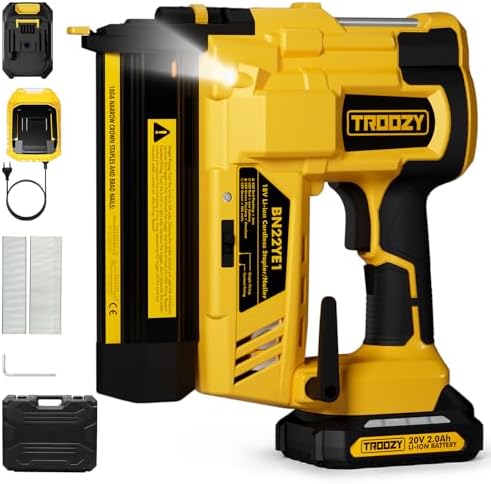 Pneumatic Brad Nailer Staple Gun, Pro-Preferred Electric Nail Gun...