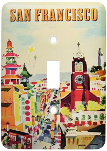 Affiche de voyage vintage San Francisco Downtown lsp_151033_1 pour decoration murale retro