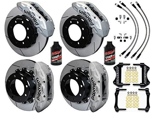 Wilwood Front & Rear Big Brake Kit With Free Brake Lines & Brake Fluid - Wilwood Tx6R 16" Front & 15.5" Rear, Clear Calipers, Slotted Rotors, Fits 2005-2010 F250 4Wd & 2005-2010 F350 4Wd #TOP2