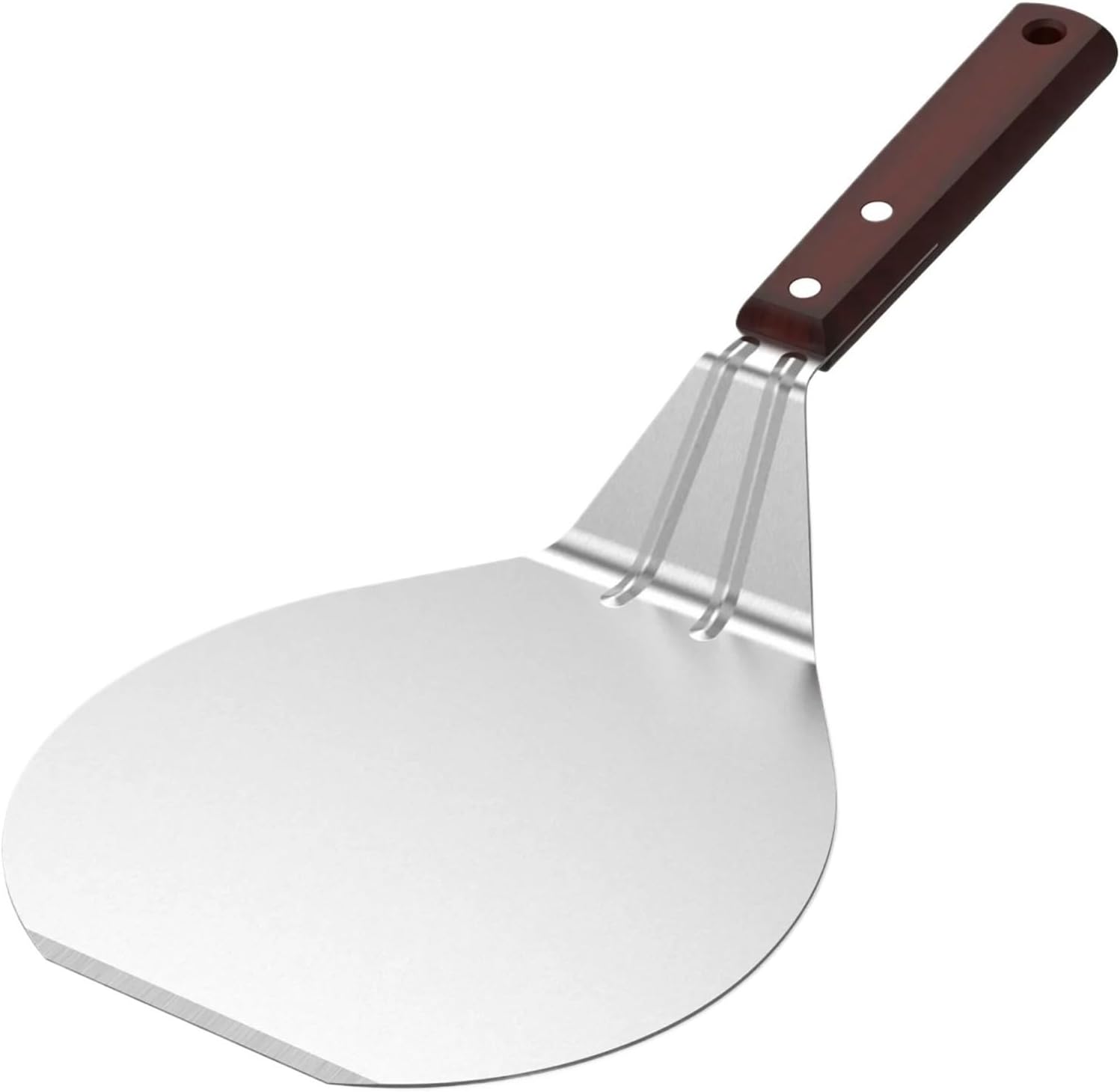6.5/12inch Pizza Shovel Metal Non-Stick Peel With Wood Handle Cake Lifter Transfer Tray For Homemade Baking Bread(12 inch)
