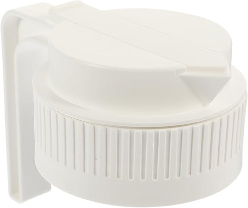 Hemoton 1 vaso de boca ancha con tapa abatible con asa, innovadora tapa deslizante, botella de masón con boquilla fácil de verter, tapas de boquilla