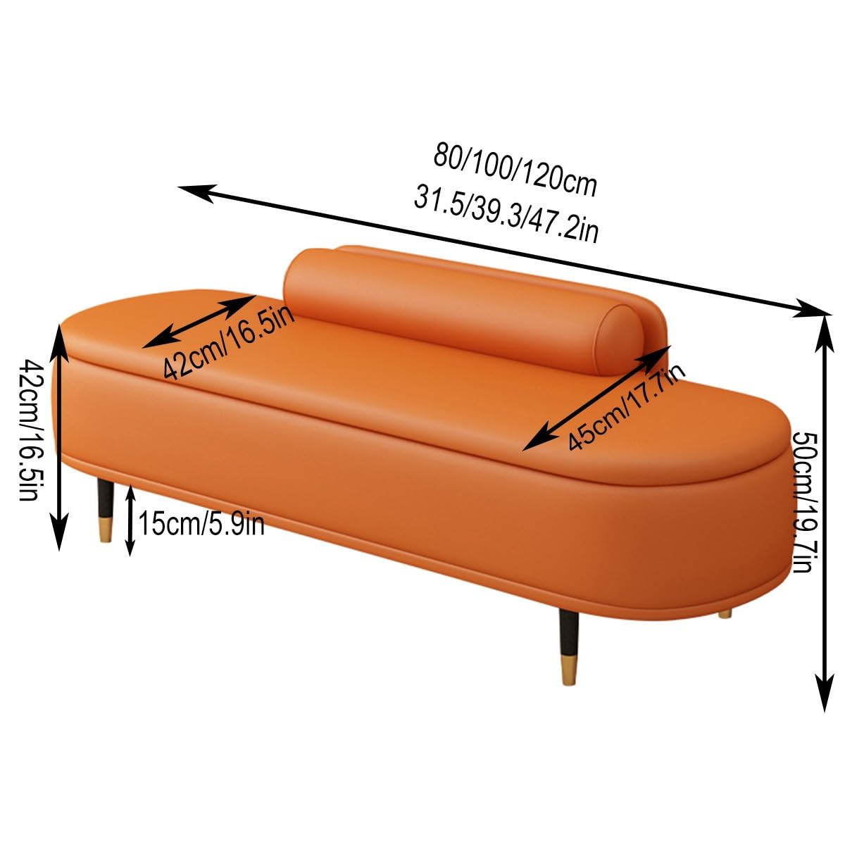 Pouf ottoman écologique vert de 80 cm avec fermeture douce et résistant aux rayures en cuir écologique Repose-pieds et entrée Décoration d'intérieur moderne