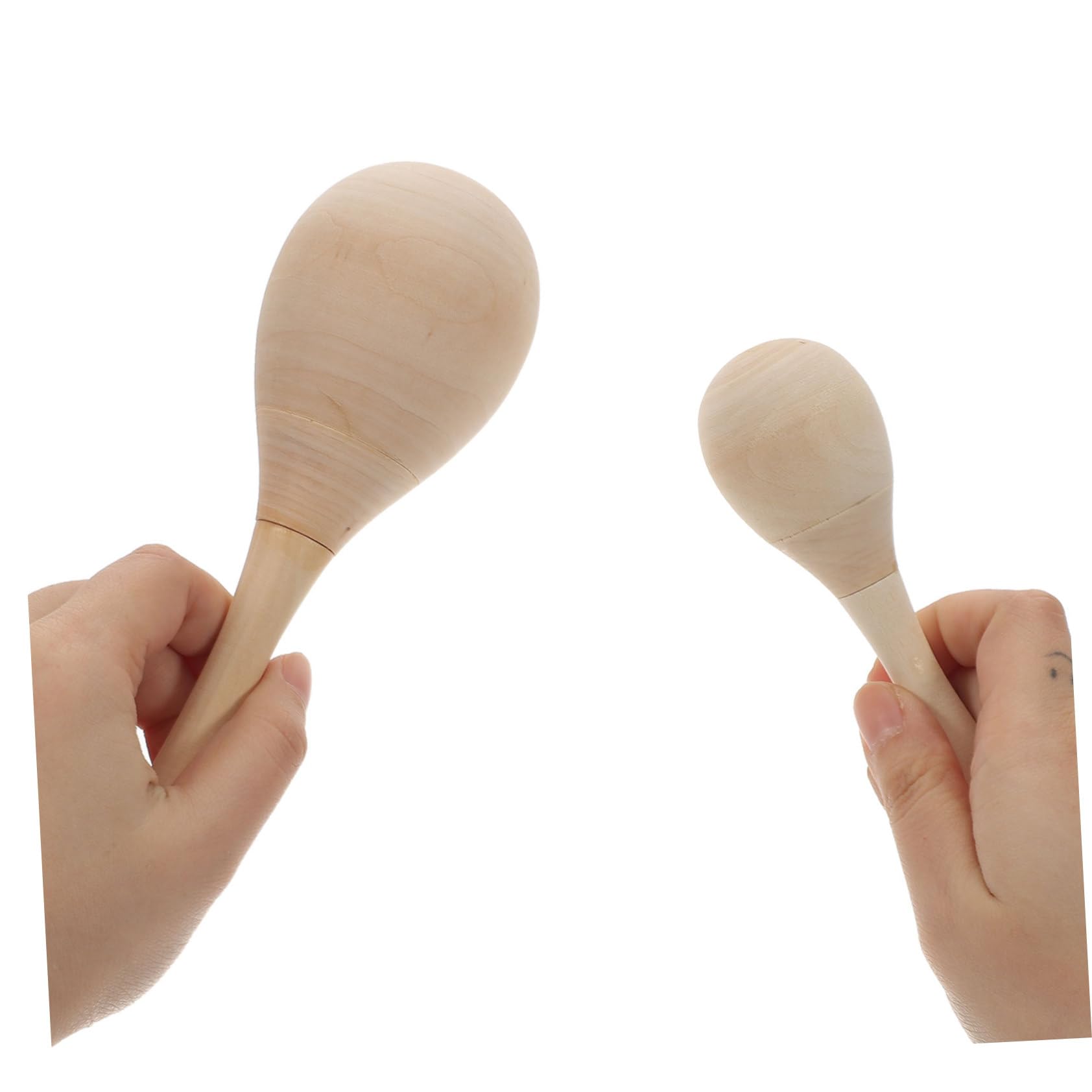 minkissy Maracas in Legno 12 Pezzi per Ragazzo Ragazza Design Creativo e Compatto, Strumento Musicale Fai da Te per Casa e Aula di Scuola