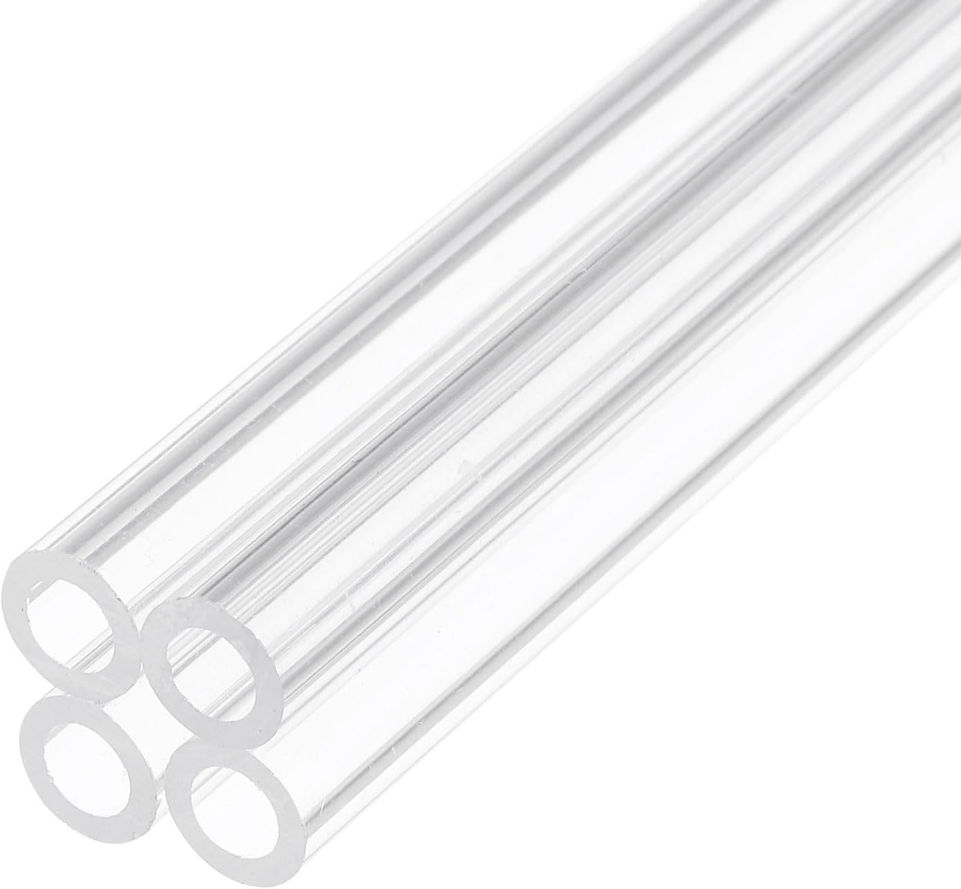 Rebower 10" Clear Plastic Rigid Pipe 5mm x 8mm(3/16" x 5/16") Acrylic Tube Round