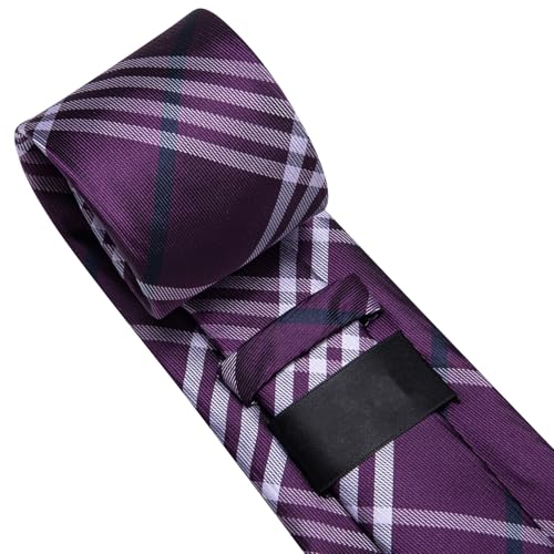 Image of Dubulle Mens Paisley Striped Tie Woven Necktie for Men and Handkerchief Cufflinks Set Wedding Formal Business