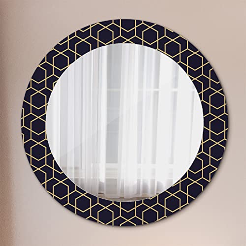 Miroir de salle de bain rond impression moderne 60cm