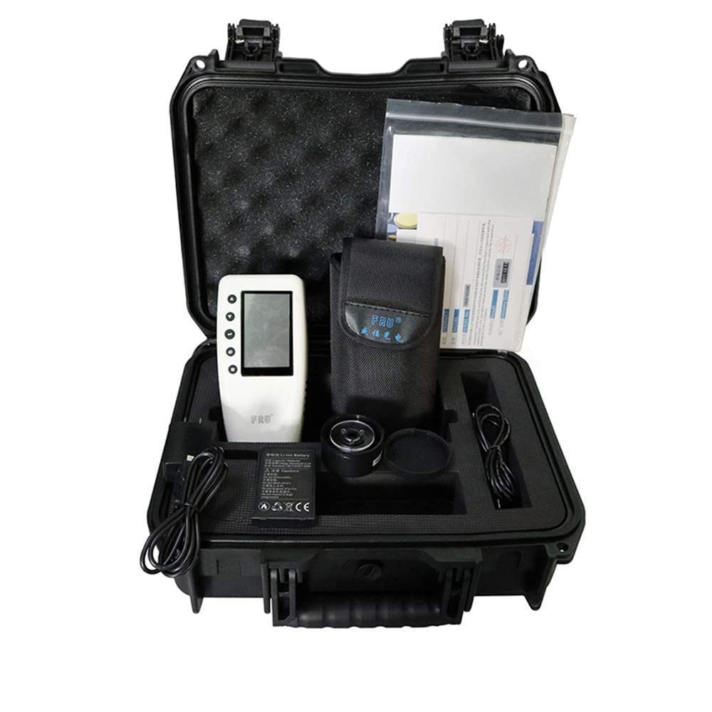 Portable Colorimeters Color Quality Control with Accuracy △E<0.06 Switchable Caliber 4mm 8mm Colorimeter for Textile Printing and Dyeing Clothing Food etc Color Analysis USB Interface