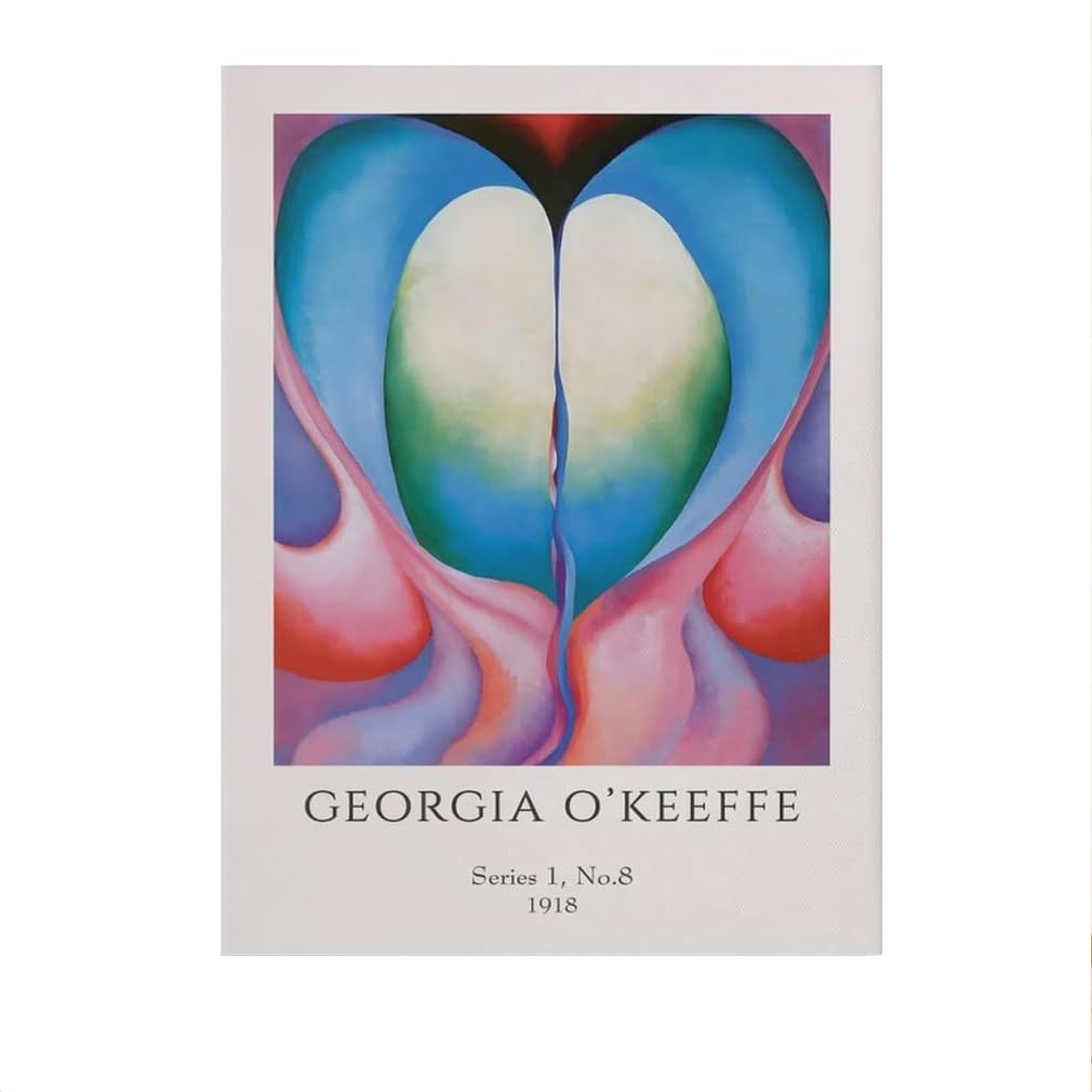 LHHJF LJHFA Georgia O'Keeffe Posters Colorful Flowers Abstract Wall Art Georgia O'Keeffe Prints Canvas Painting Home Decor Picture 40x60cm No Frame
