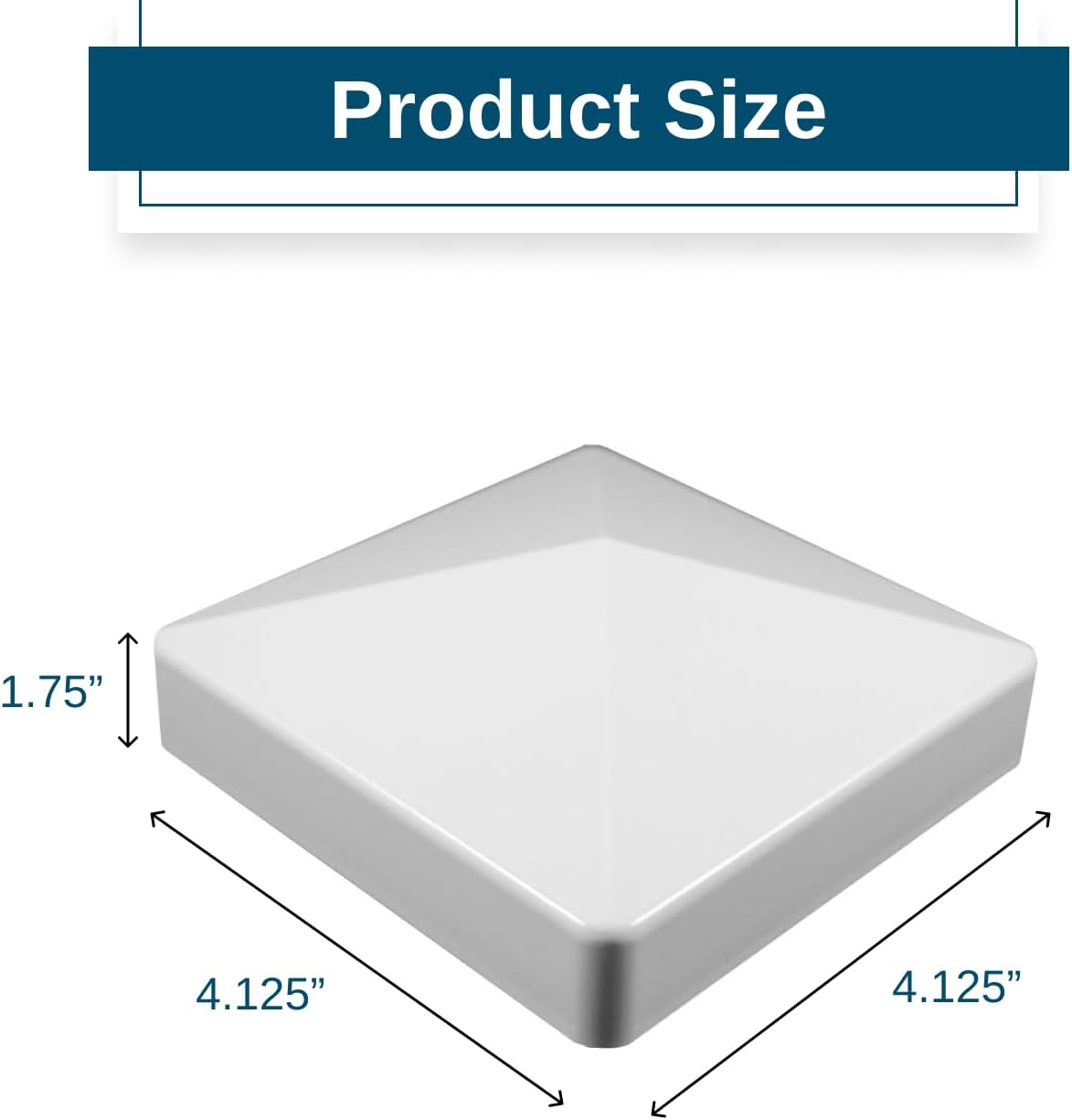 WEATHERABLES 4x4 Post Caps – Weatherproof Premium Outdoor Vinyl Post Cover for Lasting Durability and Easy Installation on Vinyl Decks, Patios, Porches, or Mailbox Posts (External)