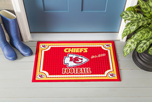 Team Sports America NFL Kansas City Chiefs Embossed Outdoor-Safe Mat - 30" W x 18" H Durable Non Slip Floormat for Football Fans - Thumbnail 3