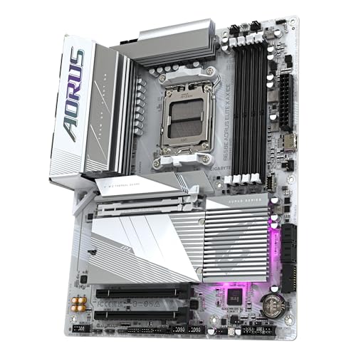 GIGABYTE B650E AORUS ELITE X AX ICE Scheda madre - AMD Ryzen serie 9000, VRM a 12+2+2 fasi, fino a 8000 MHz DDR5 (OC), 1xPCIe 5.0 + 2xPCIe 4.0 M.2, LAN 2,5 GbE, WIFI 6E, USB 3.2 Gen 2 - Scheda madre - Immagine 3