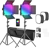 iluminacion para video BOMBILLAS LED ULTRA BRILLANTES Y FORMAS DE CARGA OPCIONALES AC / DC: Fabricadas con cuentas LED SMD CRI 97+ de ahorro de energía de 660 piezas, con excelente disipación de calor y más duraderas de usar. Temperatura bicolor fría y cálida ajustable (3200K-5600K); El brillo se puede ajustar de 0 a 100%; Admite un adaptador de alimentación de CA para uso en interiores (incluido) o una batería de iones de litio de repuesto Sony NP-F550 / F970para la fotografía al aire libre (batería no incluida)