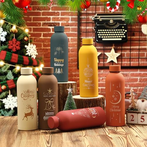 LemonRoad 6 Pcs Christmas Stainless Steel Cup, 17 oz Employee Appreciation Reusable Gift, Thank You Water Bottle Bulk, Color Sport Bottle, Inspirational Team for Coworker Teacher Nurse Staff Gift by LemonRoad - Image 5
