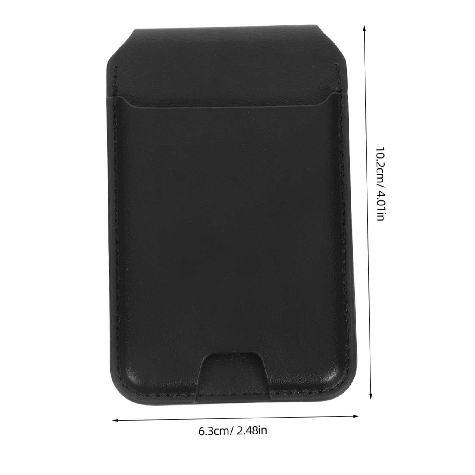 Homoyoyo Porta Carte Magnetico per Telefono in Pu Nero Supporto | Tasca per Carte di Accesso, Funzione Pieghevole da Scrivania, Design Multifunzione Compatto