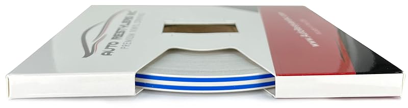 Fita de pinstriping automotivo em vinil 3M Auto Restylers Inc azul intenso, 3/16" x 45,72 m – Linha dupla