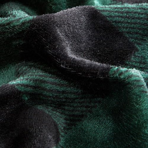 Elegant Comfort Luxuriously Soft 4-Piece Velvet Plush Flannel Sheet Set - Premium Quality - Cozy Warm, Anti-Static, Non Pilling Fuzzy Velvet Flannel Fleece Deep Pocket Sheet Set - Full, Buffalo Green