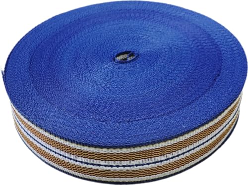 Image of ABB Ropes & Niwars 2 Inch X 50 Meters Plastic Niwars Webbing Roll for Folding Khat, Khatiya, Charpai Folding Bed,Chair, Baskets and Other Art Projects (Blue)