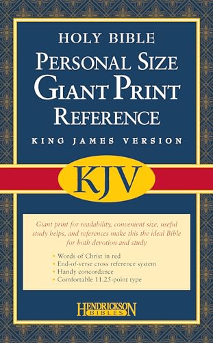 KJV Personal Size Giant Print Reference Bible (Imitation Leather, Black, Red Letter)