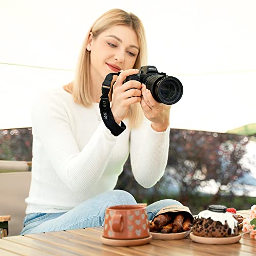 Image of JJC Soft Camera Hand Strap Wrist Strap for Canon Rebel T7 T6 T8i SL3 90D | for Canon 80D 70D RP M50 Nikon D3500 D750 Z5 Z6 Z7 Z8 Z50 Z30 Sony ZV-E1 A6000 A6100 A6400 A6700 A7 Fuji X-T5 X-T4 X-T30 X-E4