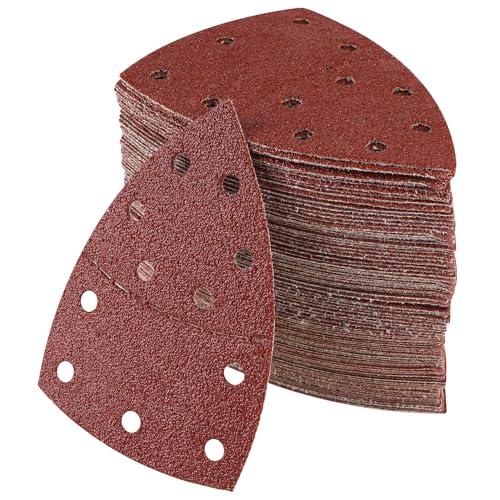 Juego de Lijas para Lijadora de 105 mm x 152 mm, 100 unidades de papel de lija: 10 x P40, 15 x P60, 15 x P80, 15 x P120, 15 x P180, 15 x P240, 15 x P400 para uso profesional