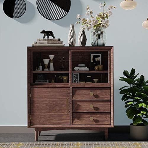 Miniatura 4 de YANGQIHOME Pack of 10, Gold Brass Cabinet Knobs, 1.1 inch Diameter, Brushed Dresser Drawer Knobs Pull Handle for Bath Kitchen Cabinetry (Round)