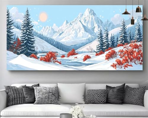 Diamond Painting Enfant et Adulte Paysage Neige | Activité Manuelle en Famille