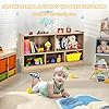 Costzon Toy Storage Organizer for Kids, 5-Section School Classroom Storage for Organizing Books Toys, Wooden Kids Bookshelf Daycare Furniture for Preschool, Playroom, Nursery, Kindergarten (Natural) #5