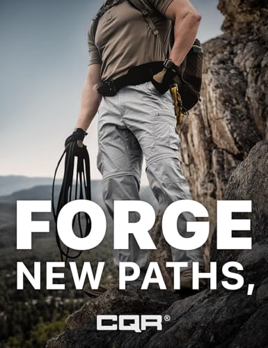 Image of CQR Men's Convertible Cargo Tactical Pants, Water Resistant Outdoor Hiking Pants, Zip Off Lightweight Stretch Work Pants