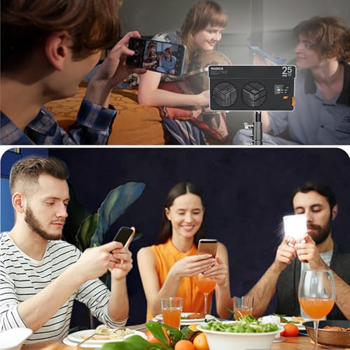 Luz de vídeo RGB recargable de 40W regulable para iluminación estudio 3