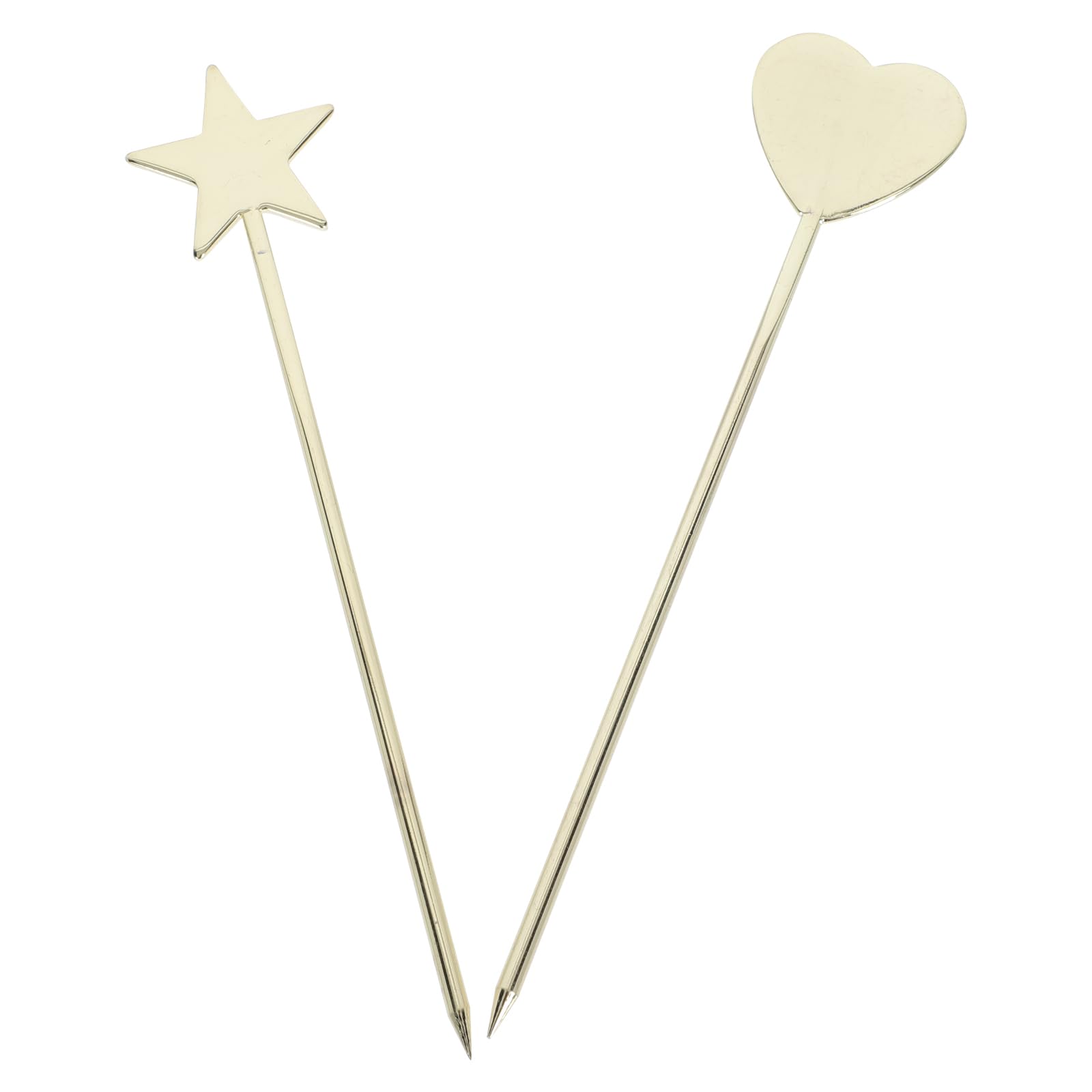 FOMIYES 2pcs for Stirring Glue Diy Tools Rod Pen Resin Rods Alloy Liquid Mixing Women Stick Art Star Style Uv Dotting Pointy Polish Sticks Supplies Needle