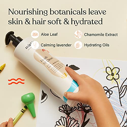 Mini Bloom Fresh N’ Clean 2-In-1 Hair + Body Wash | Shampoo Sulfate-Free | Baby & Kid Safe | Gently Cleanses Head To Toe W/Aloe Leaf, Chamomile Extract, Lavender & Botanicals 16.6 Oz #TOP2