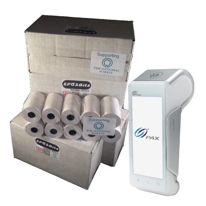 Rouleaux Pax A910 de qualité supérieure pour lecteur carte bancaire Dojo (80 unités)