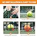 ShelfElites Tennis Ball Hopper, Holds 25 Tennis or 16 Pickleballs, Dual Spring Pickup, No Assembly Required Portable Basket for Court & Backyard Practice