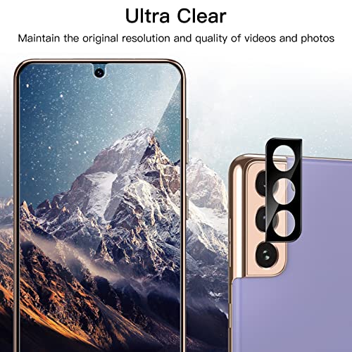 Image of JETech Screen Protector Guard for Samsung Galaxy S21, 2+2 Pack | with Camera Lens Protector, HD Clear Tempered Glass, Anti-Scratch Protection, Easy Installation Tool