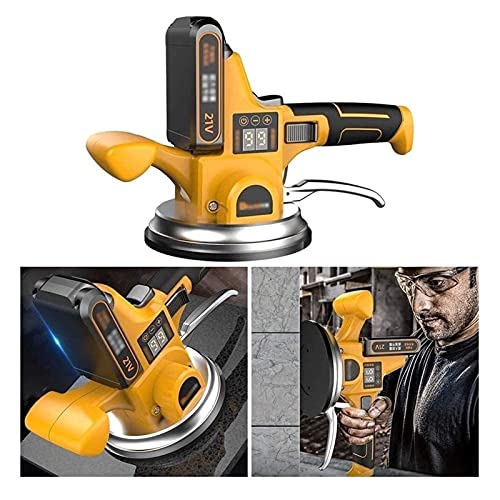 Piastrellista Elettrico, livellamento Automatico Portatile 21V, Polsino per martelli, Regolazione Vibrazione, Scatola da 400 kg, Matrice per Parete (Colore : Due batterie al Litio) (Due Batt