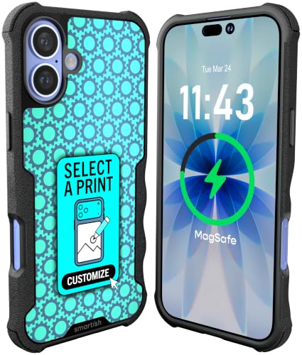 Smartish iPhone 16 Plus Case MagSafe, Gripzilla, Grip Cover, Custom Print