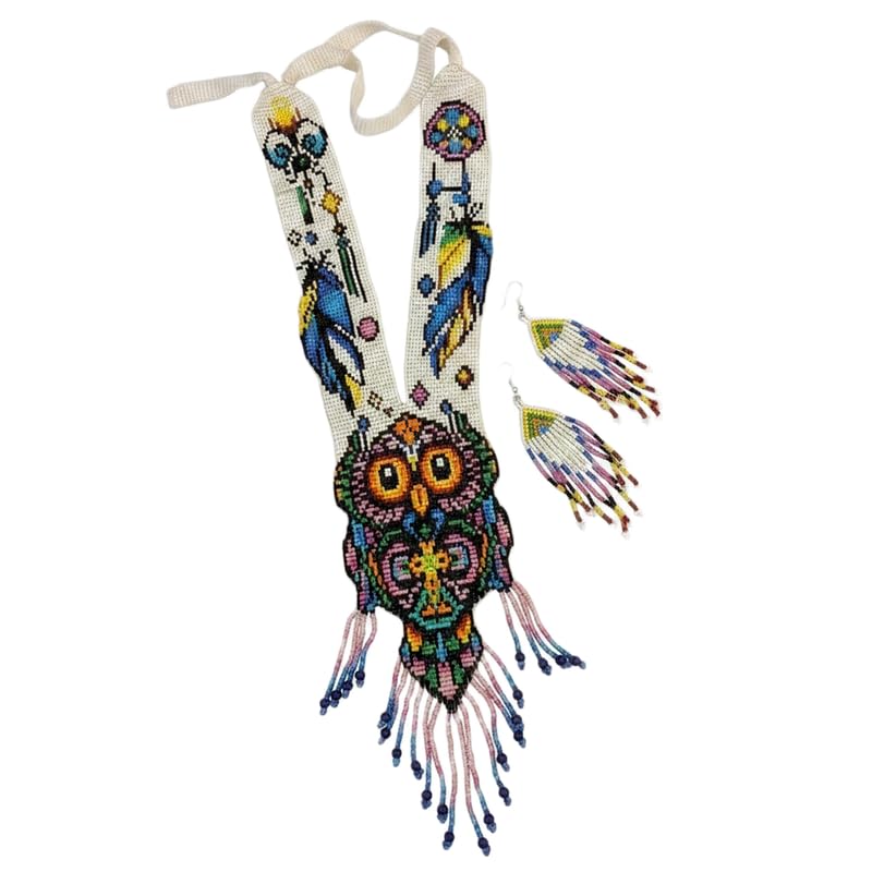 Joyería tradicional con cuentas de búho ucraniano para diario