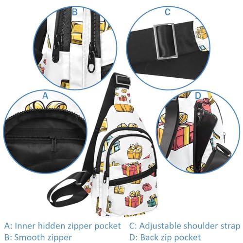 Mochila cruzada de pecho unisex multicolor con gansos divertidos 4